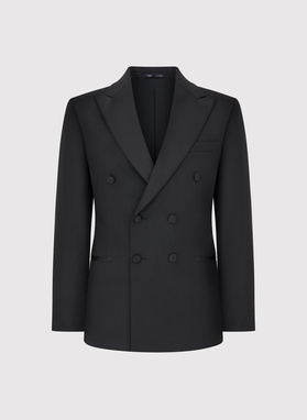 Ślubna dwurzędowa marynarka smokingowa