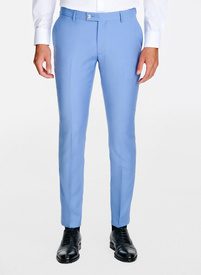 Niebieskie wełniane spodnie garniturowe