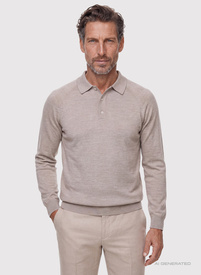 Męski sweter polo z wełną
