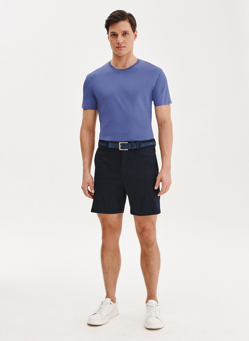 Bawełniany granatowy t-shirt