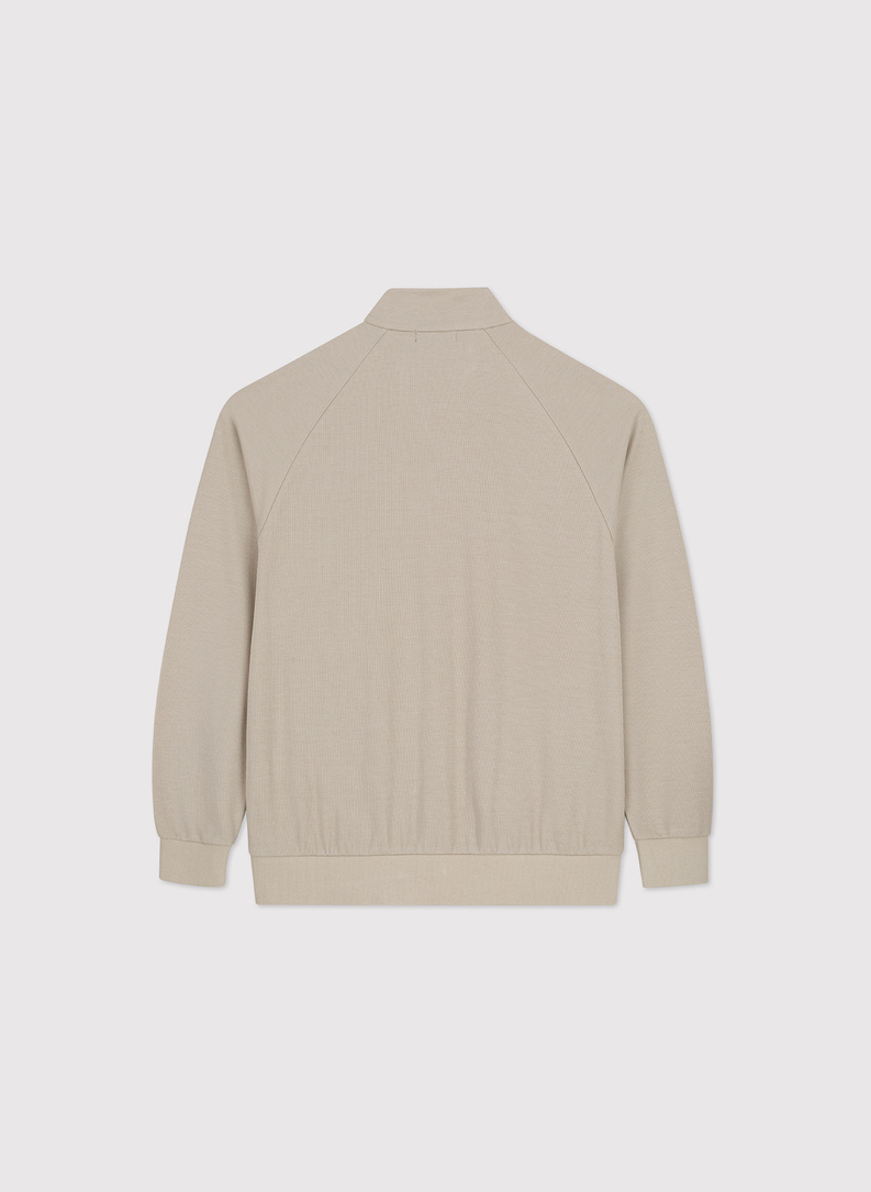 Rozpinana beżowa bluza dresowa