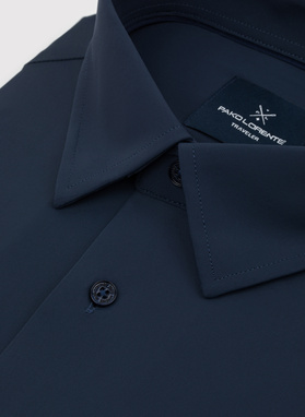 Gładka koszula męska w kolorze granatowym