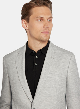 Szara marynarka melanż z dzianiny