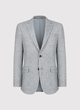 Szara marynarka melanż z dzianiny