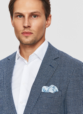 Marynarka w kratkę z lnem