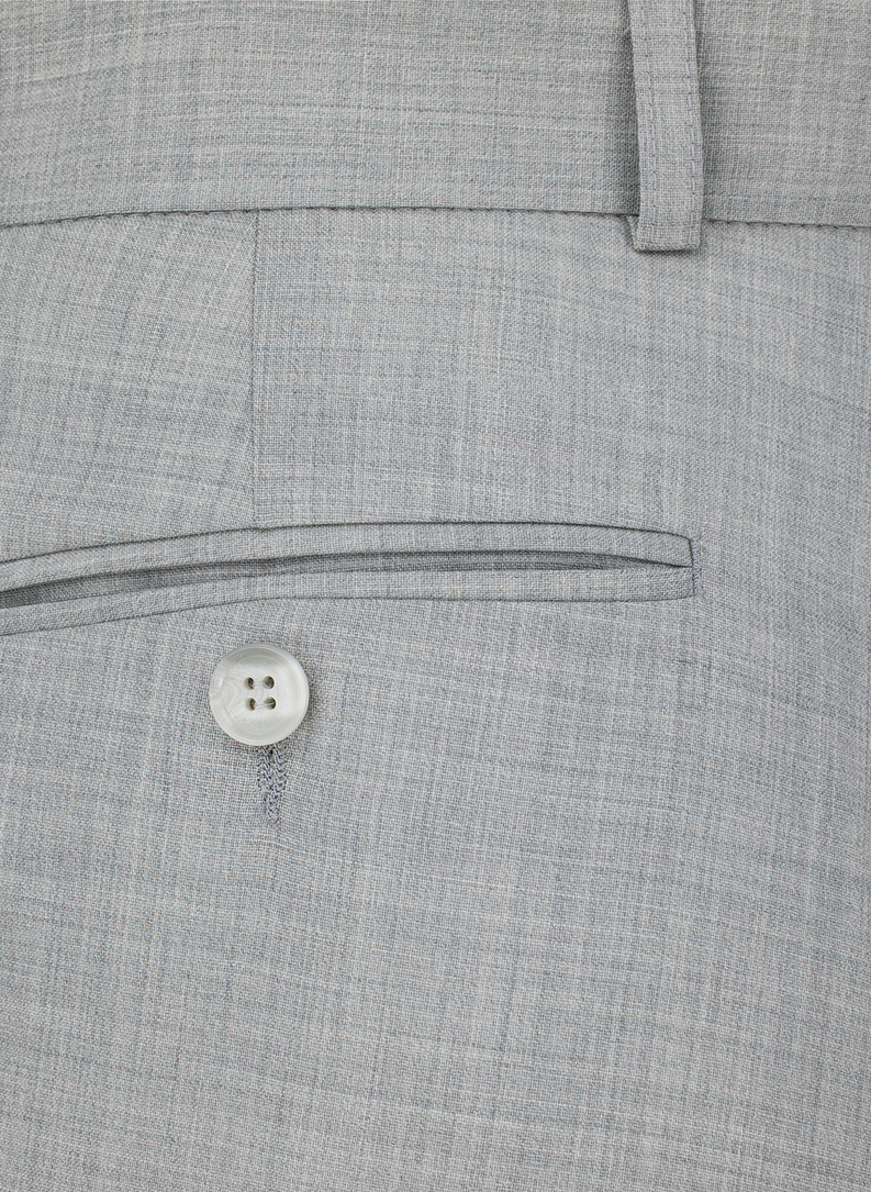 Szare spodnie garniturowe z wełny