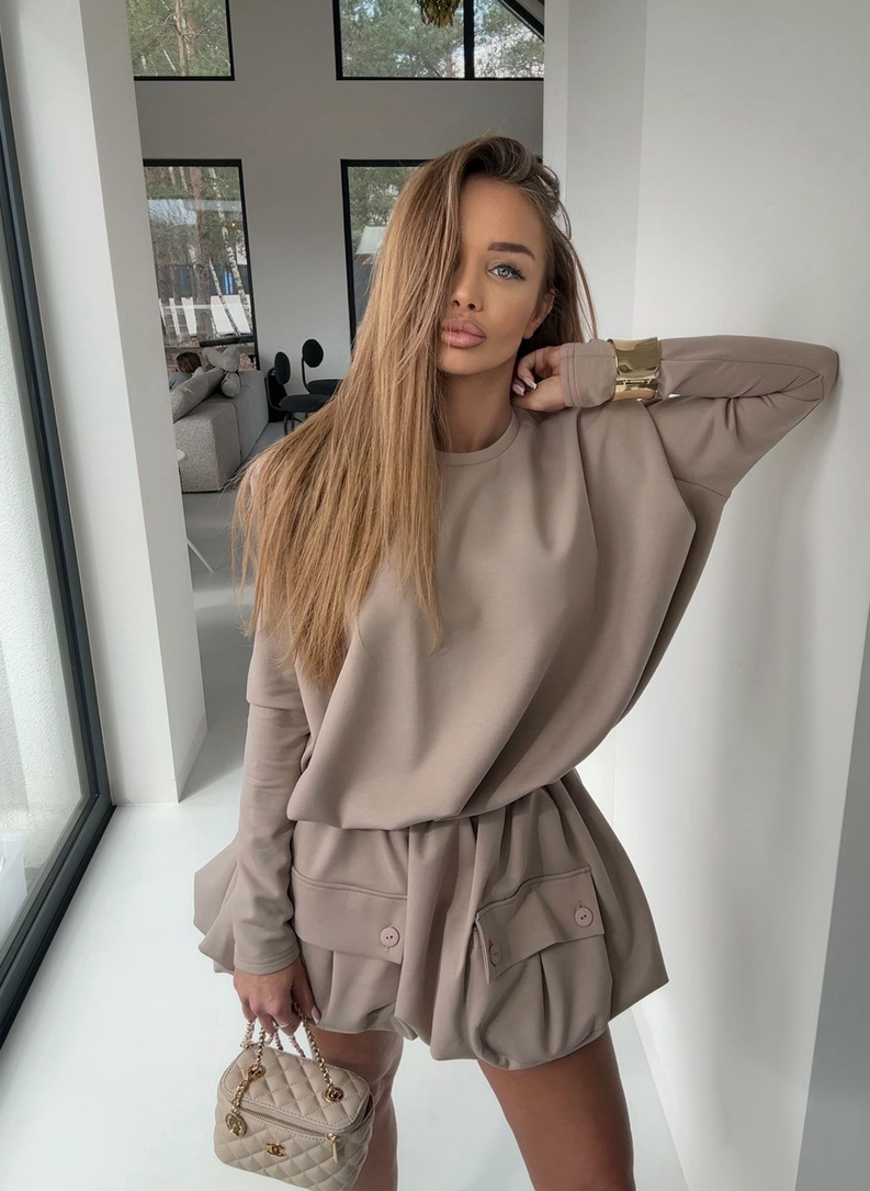 Komplet damski MONO PURE mokka