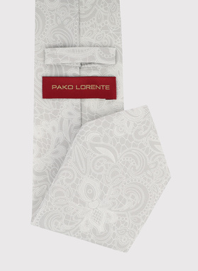 Jedwabny szary krawat męski