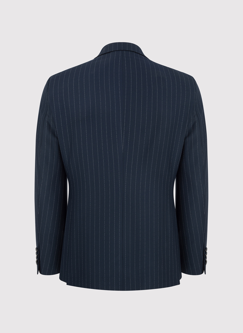 Dwuczęściowy garnitur męski w prążki