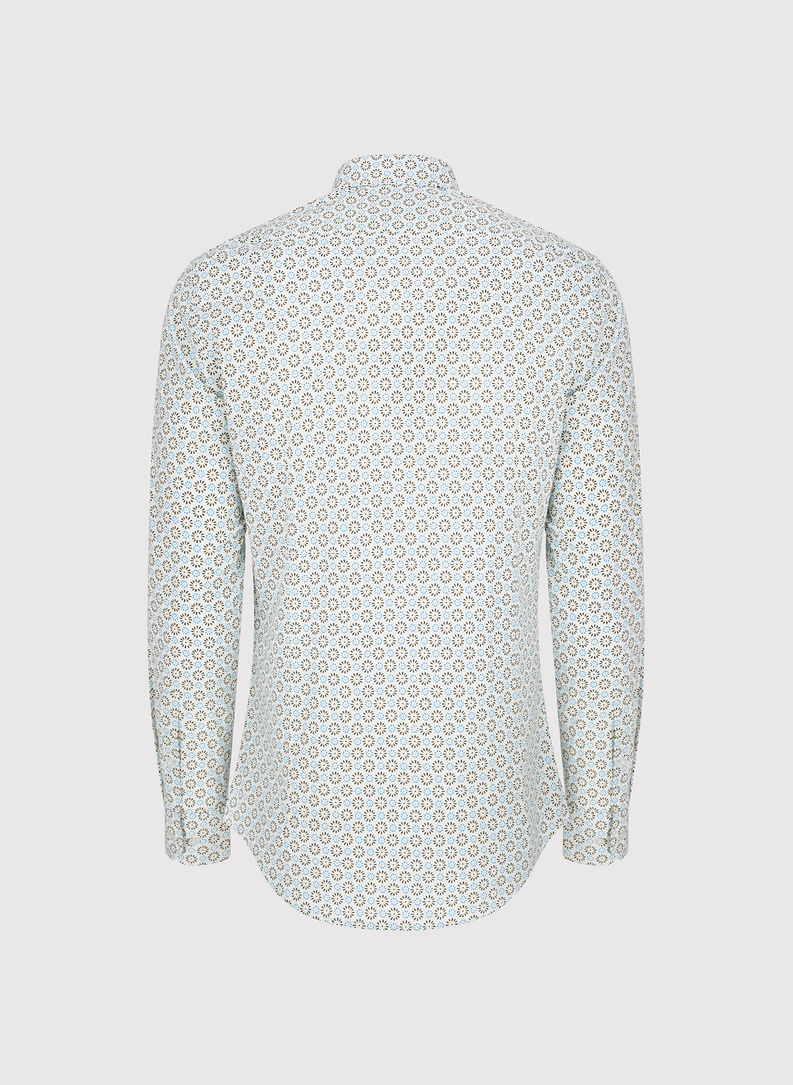 Biała koszula mikrowzór