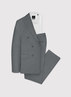 Dwuczęściowy garnitur męski w prążek