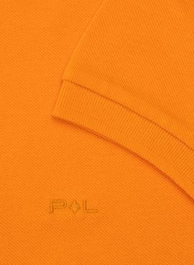 Gładki T-shirt polo w kolorze pomarańczowym