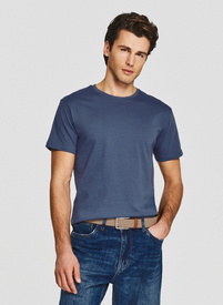 Niebieski t-shirt męski