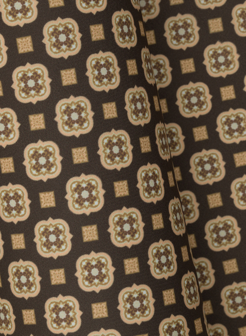 Poszetka męska w kolorze beżowym we wzory