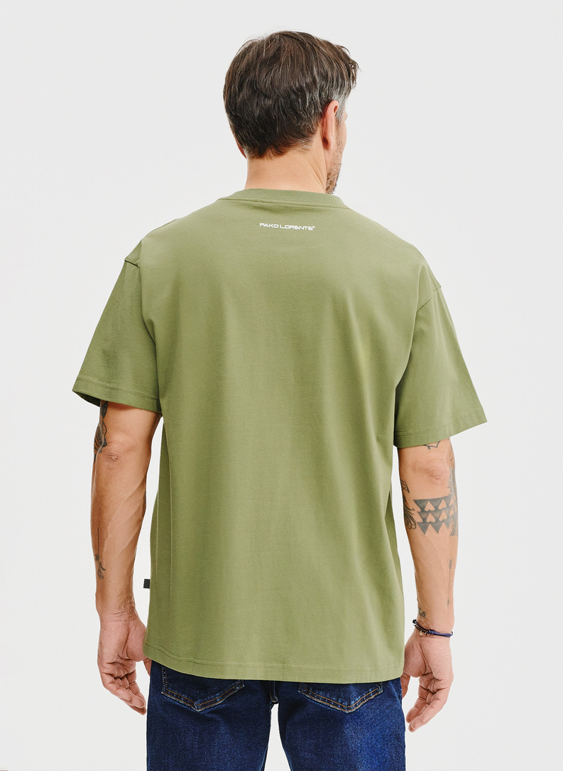 Zielony t-shirt oversize