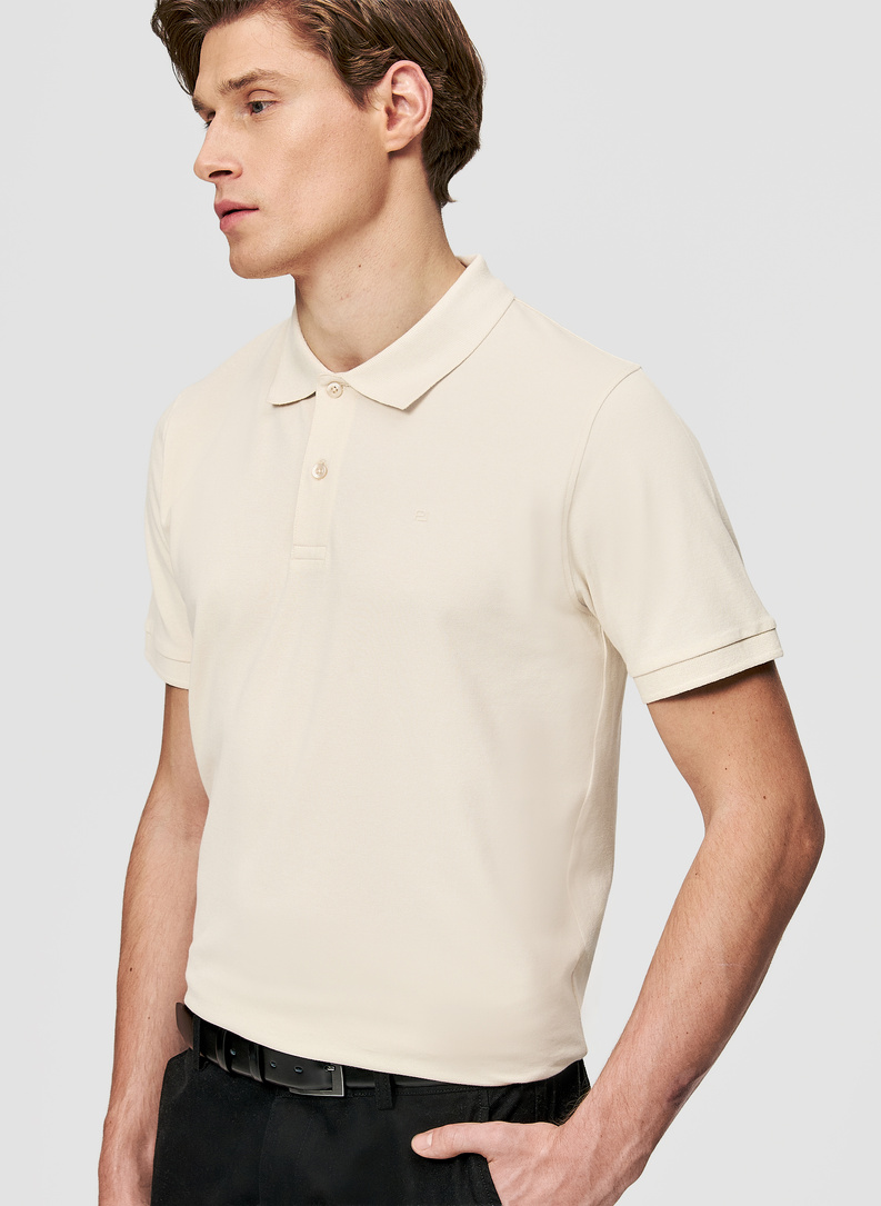 Polo męskie w kolorze ecru