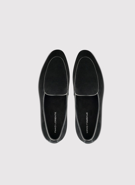Czarne loafersy męskie