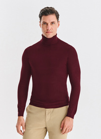 Golf męski w bordowym kolorze