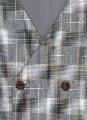 Dwurzędowa kamizelka w kratę