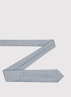 Beżowy krawat męski we wzorki