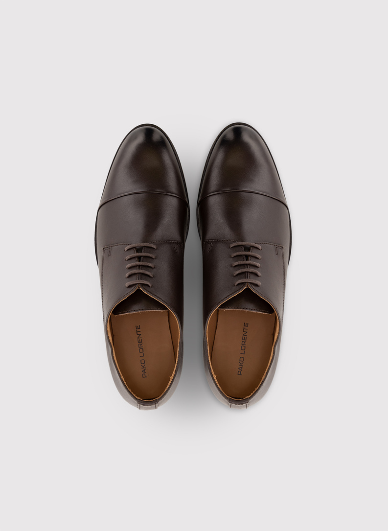 Ciemnobrązowe eleganckie buty męskie