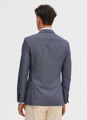 Niebieska marynarka męska z wiskozą