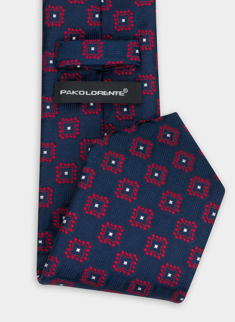 Krawat męski granatowy P21WF-KX-278-G-0