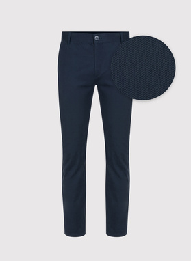 Gładkie spodnie męskie w kolorze granatowym