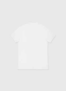 Gładki t-shirt polo w białym kolorze