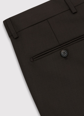 Brązowe spodnie w kant męskie 