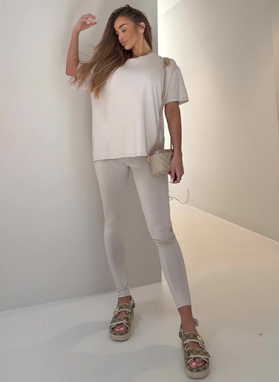 Komplet damski SARA DROP jasnobeżowy