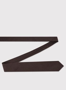 Brązowy zestaw krawat i poszetka