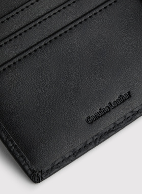 Czarny portfel męski 