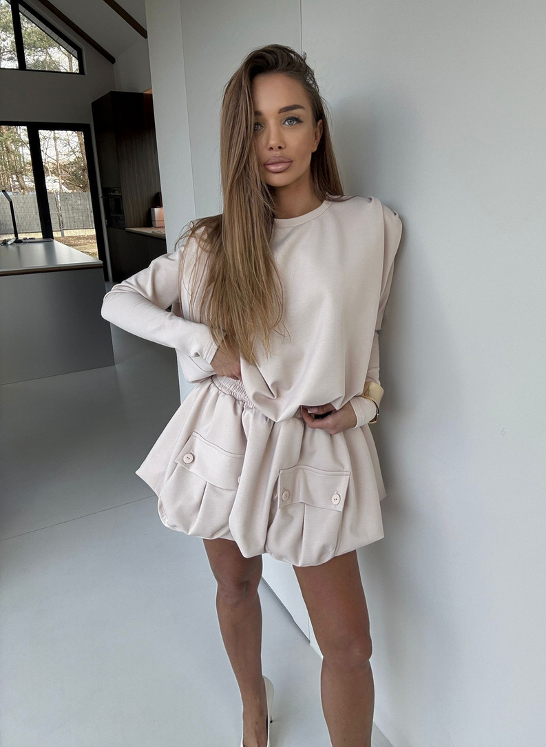 Komplet damski MONO PURE jasnobeżowy