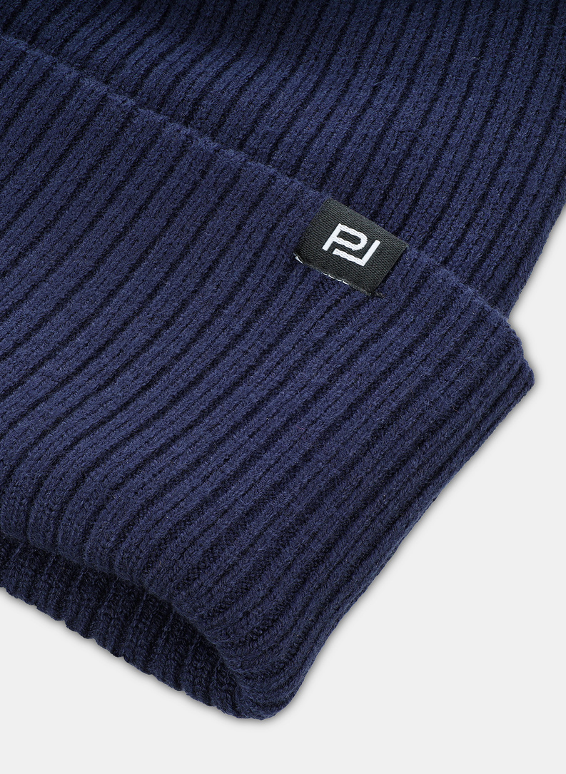 Granatowy komplet męski czapka i szalik