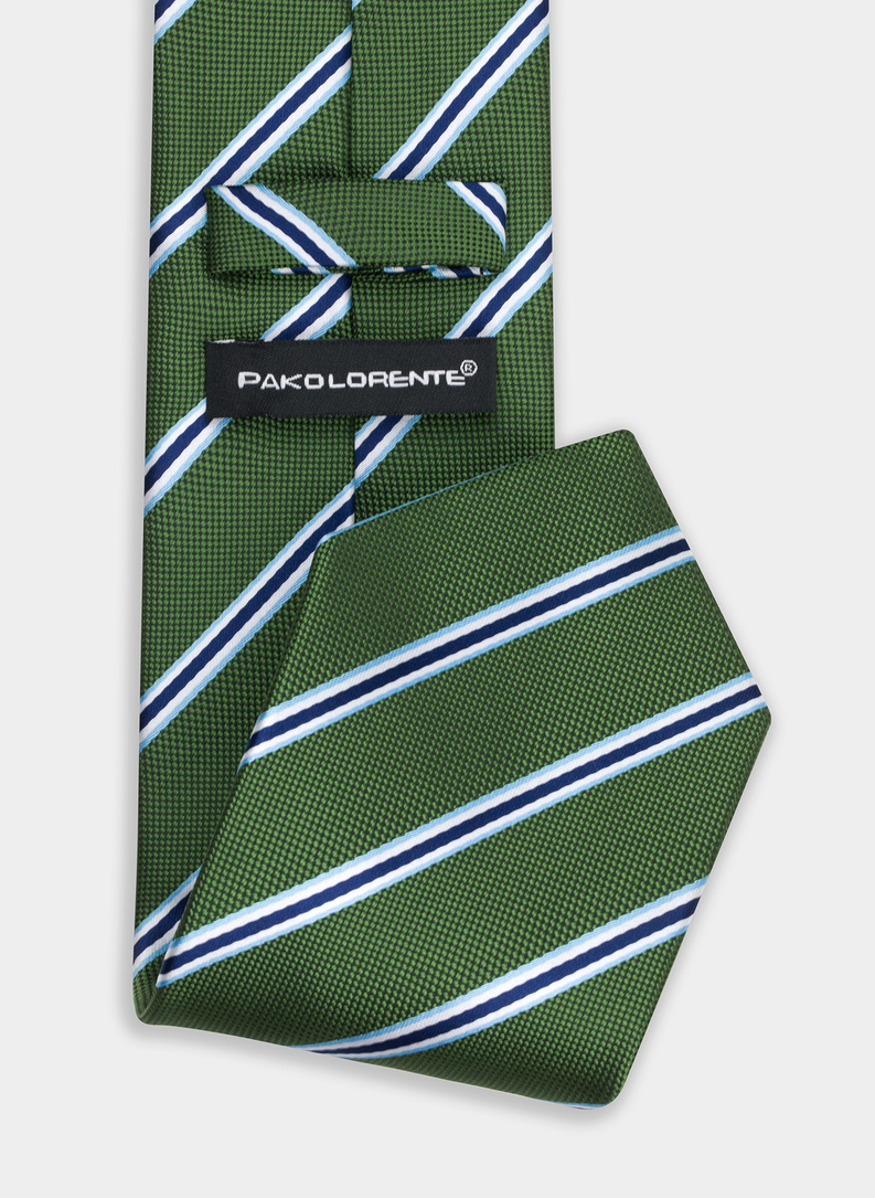 Krawat męski zielony P22SF-KX-021-Z-0