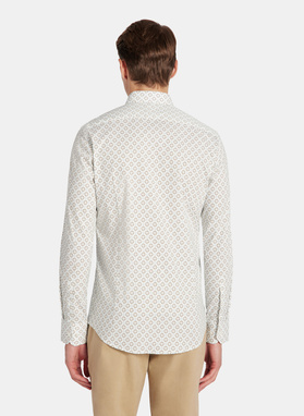 Biała koszula mikrowzór