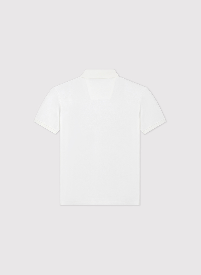 Biały bawełniany t-shirt polo