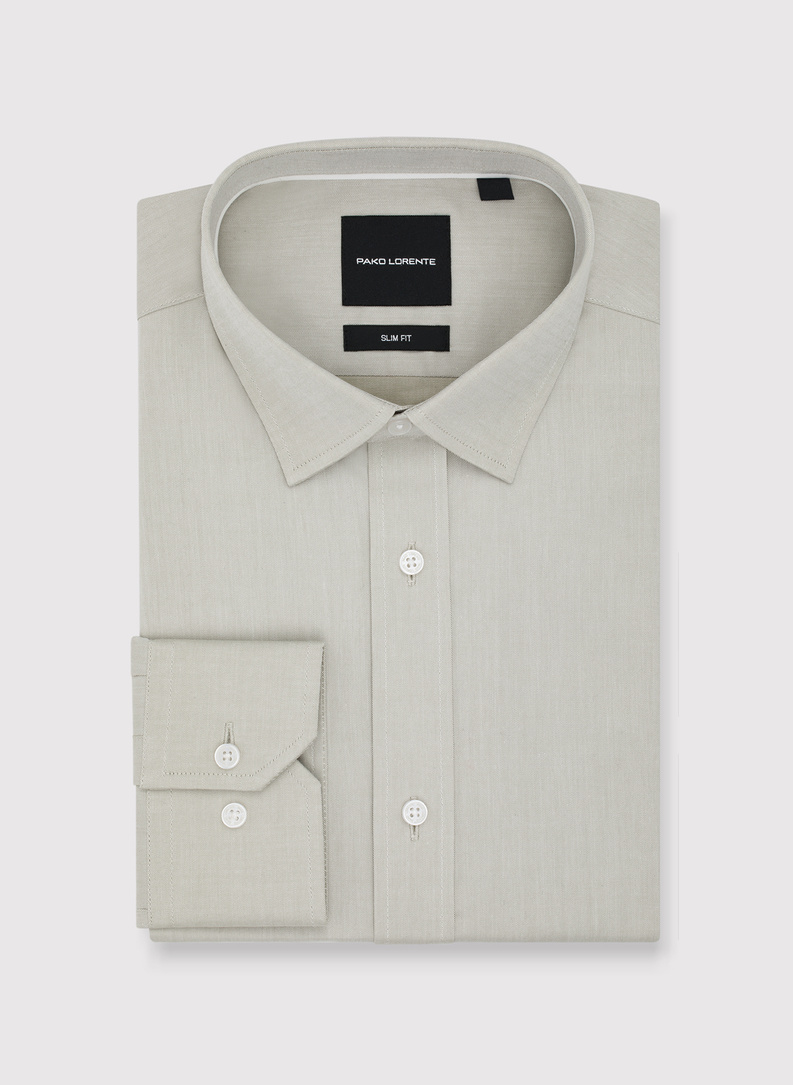 Oliwkowa koszula męska