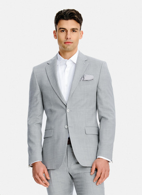 Szara marynarka garniturowa z wełny