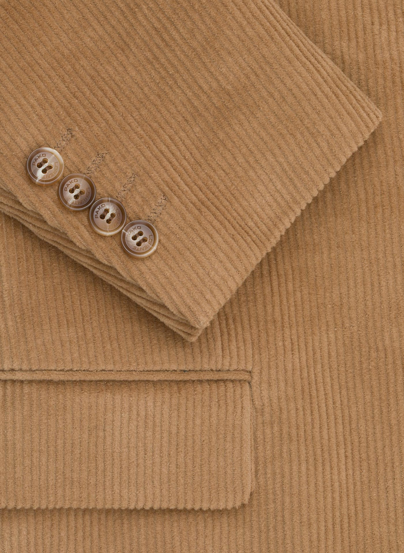 Beżowa sztruksowa marynarka męska