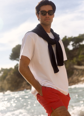 Czerwone szorty kąpielowe męskie