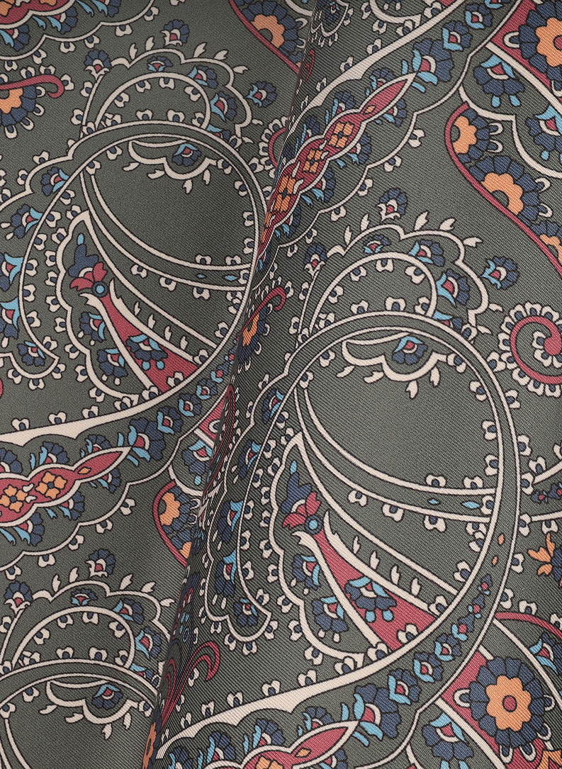 Zielona poszetka męska paisley