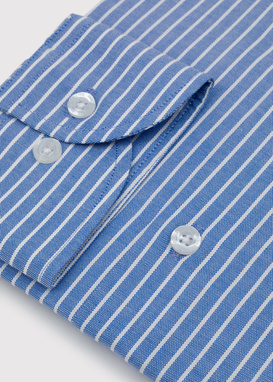 Niebieska koszula męska w paski