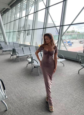 Sukienka damska Selena mocca