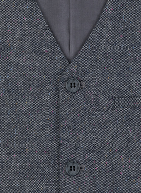 Szara kamizelka męska z wełną