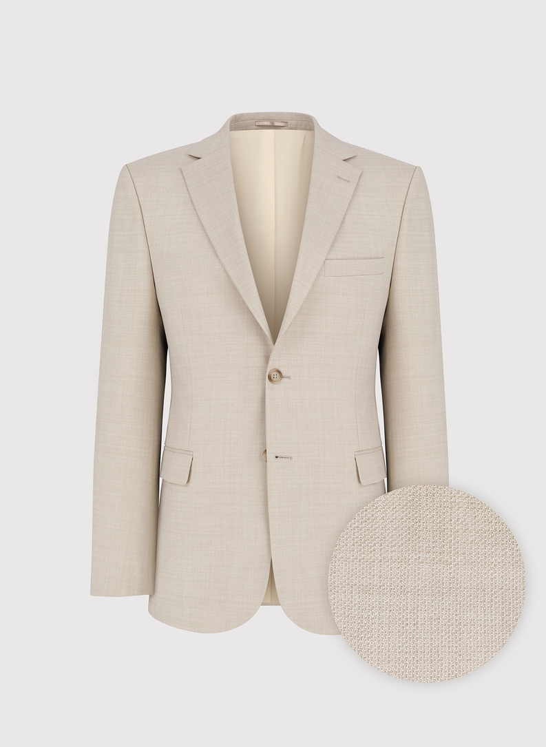 Beżowy garnitur męski