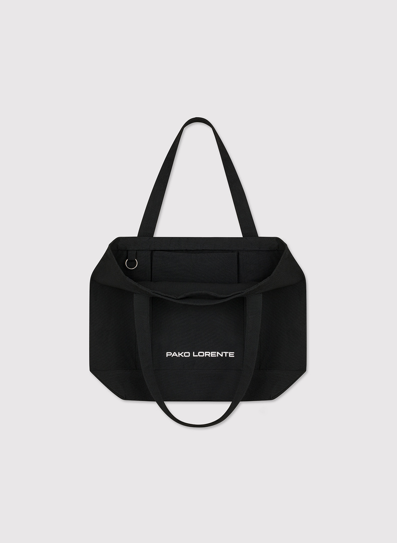 Czarna torba materiałowa unisex