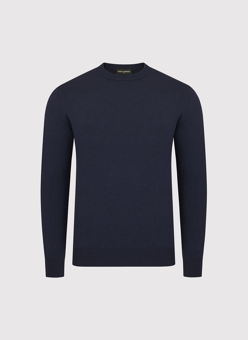 Granatowy sweter męski