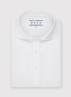 Biała koszula typu popover